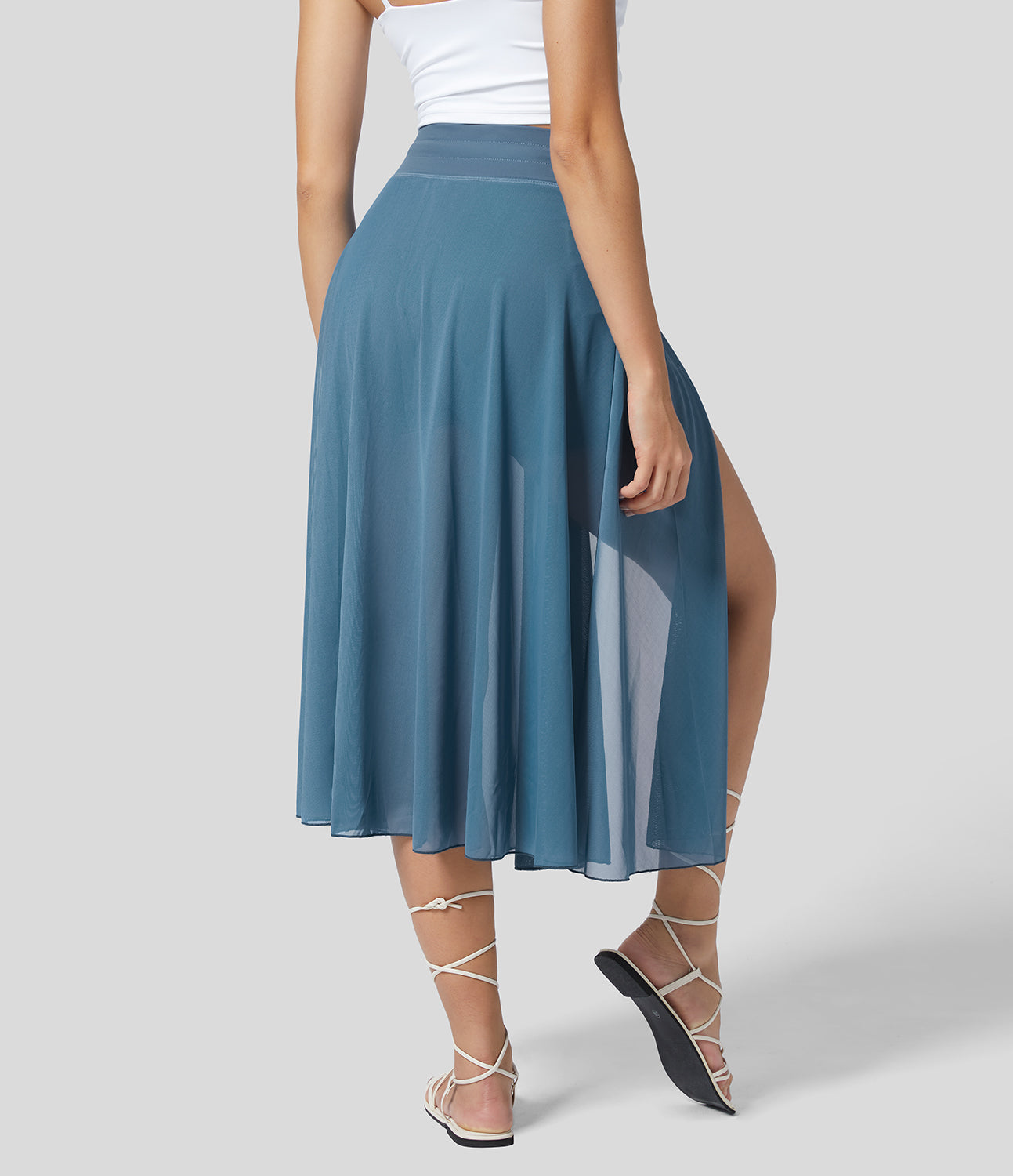 2-in-1 rok met hoge taille