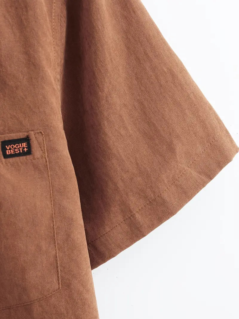 Casual Katoenen Shirt Met Korte Mouwen