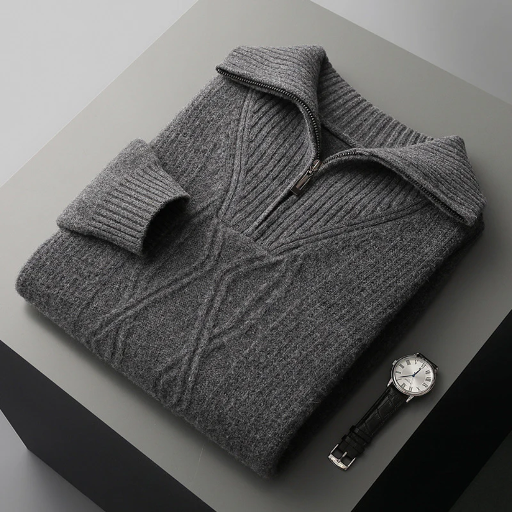 Taranto Merino Wol Zip Sweater