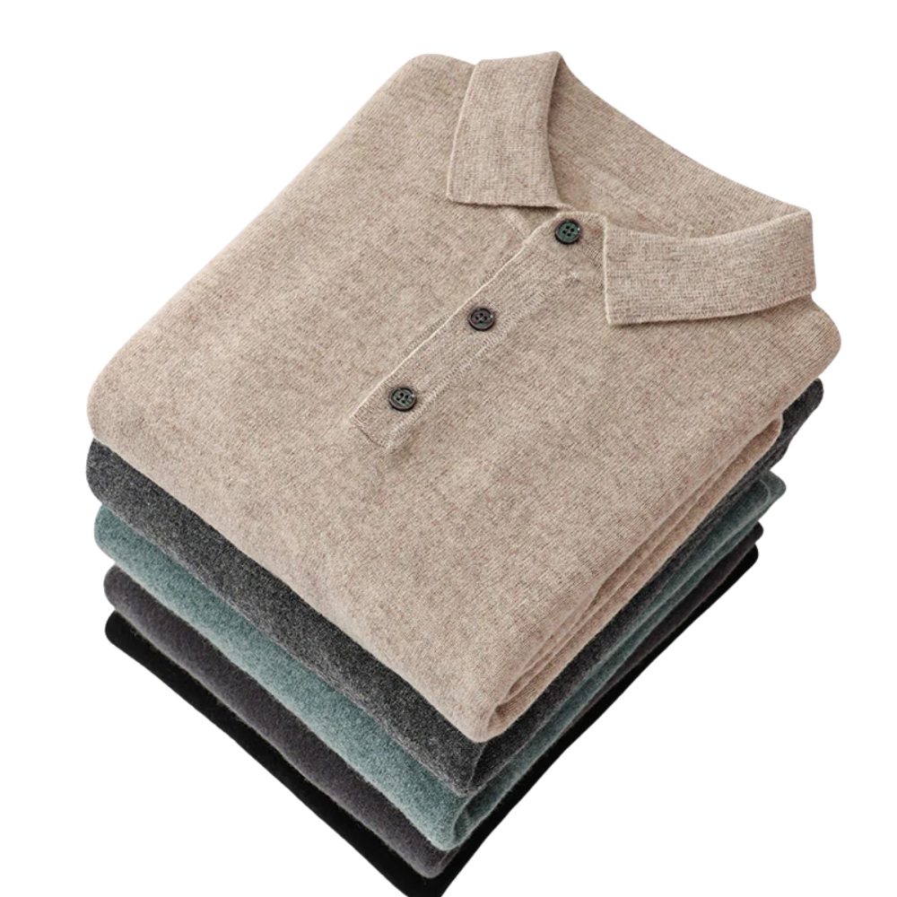 100% kasjmier poloshirt