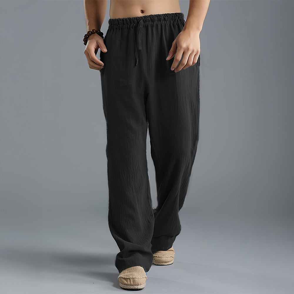Ademende linnen broek