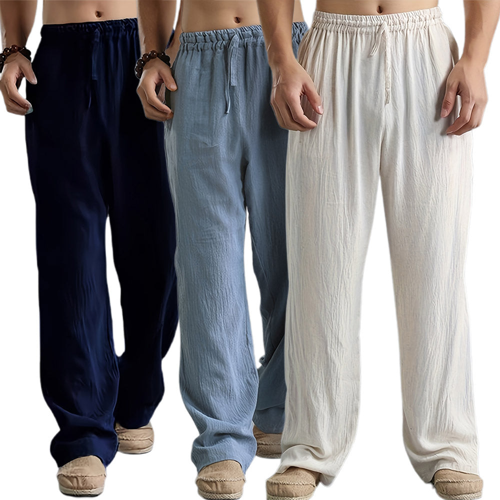 Ademende linnen broek