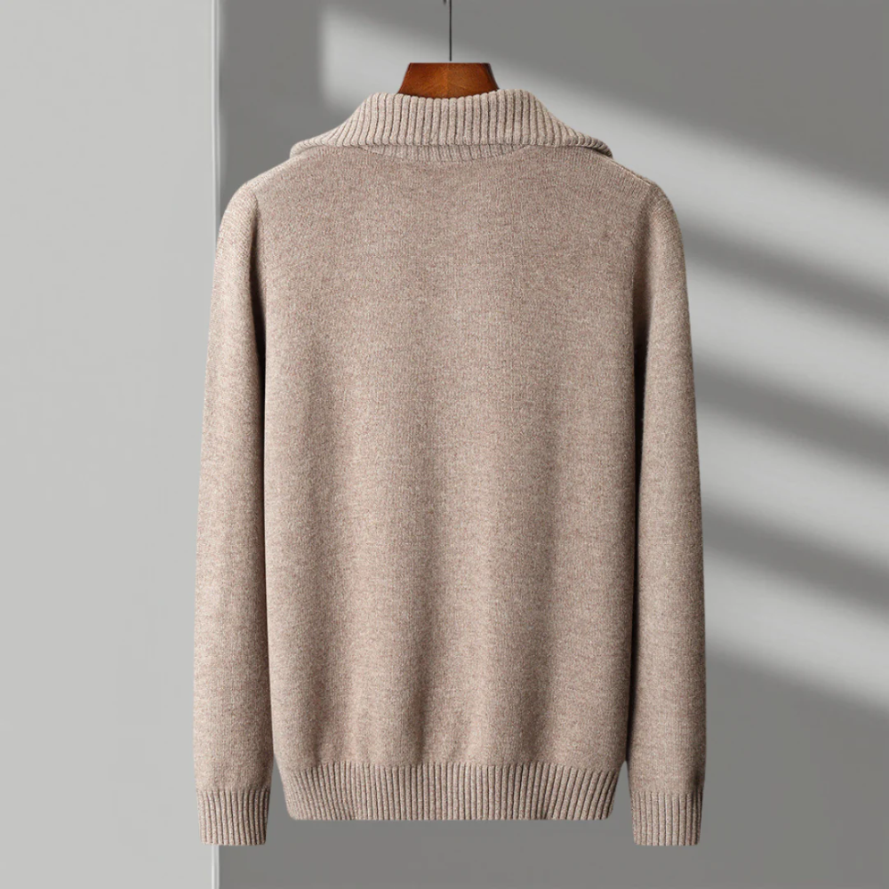 Taranto Merino Wol Zip Sweater
