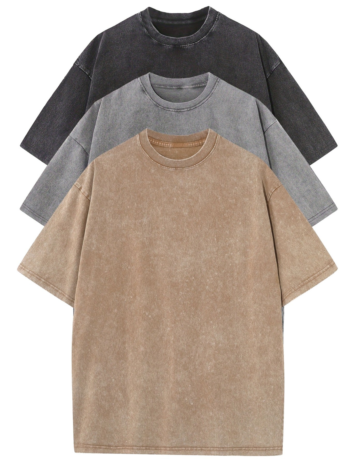 Casual katoenen oversized t-shirtset - 3-pack