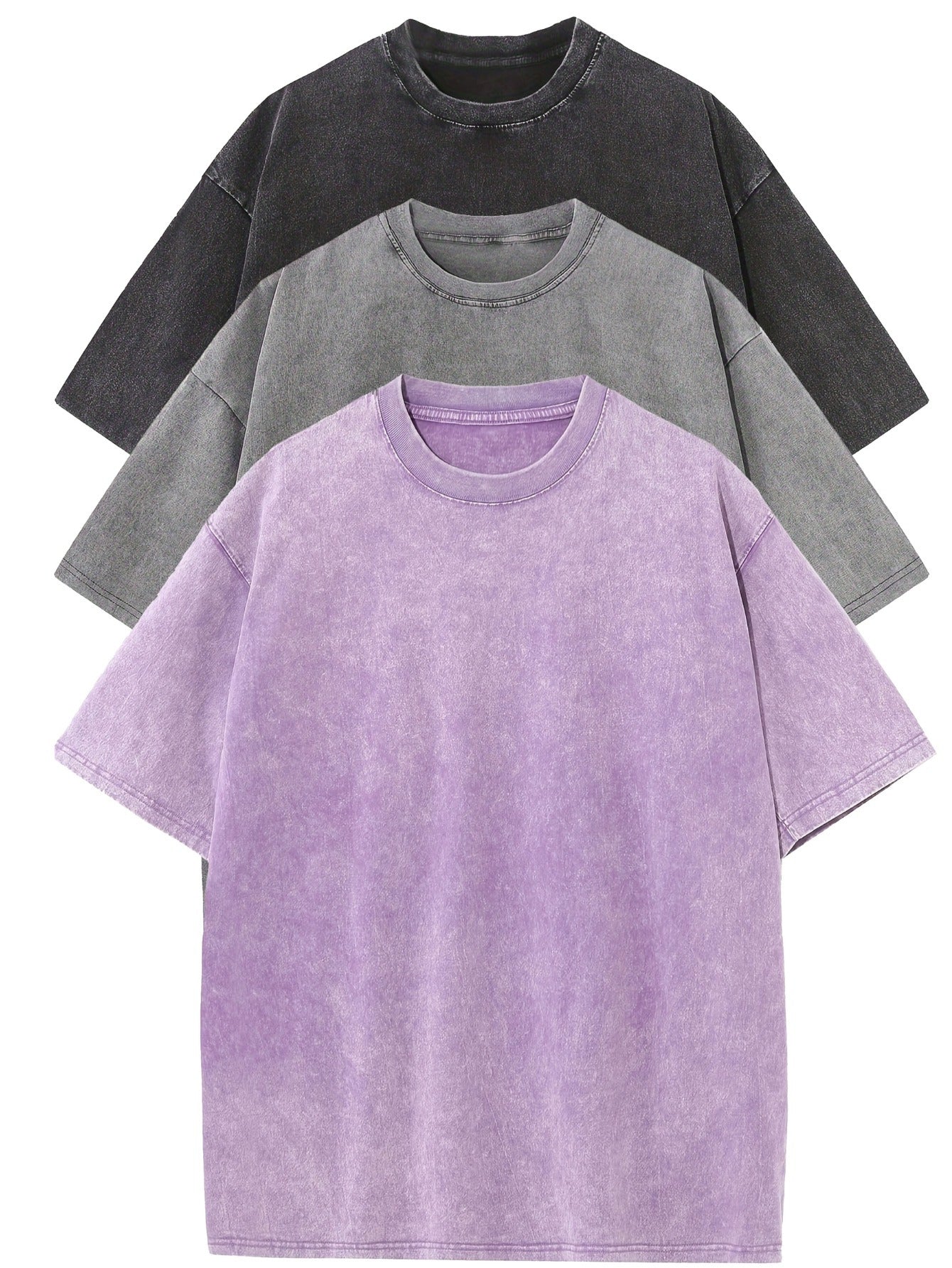 Casual katoenen oversized t-shirtset - 3-pack