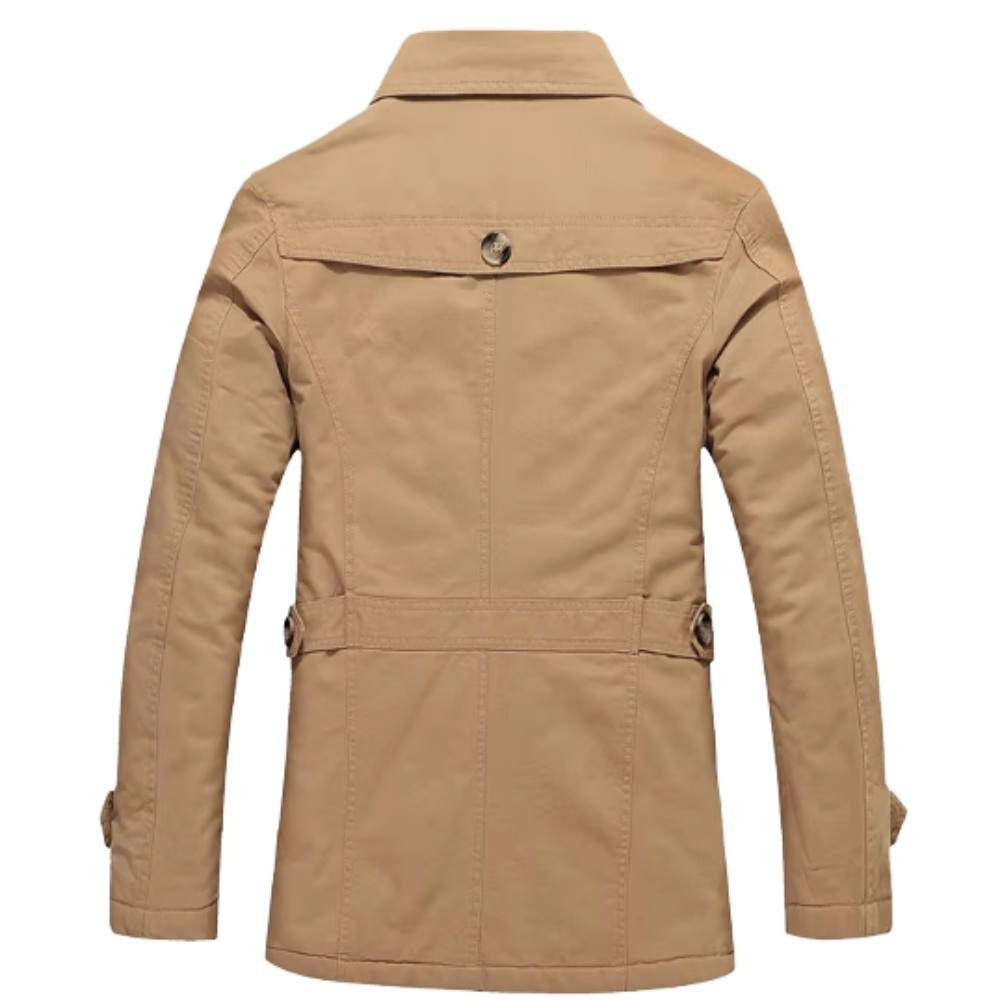 Elegante gewatteerde trenchcoat