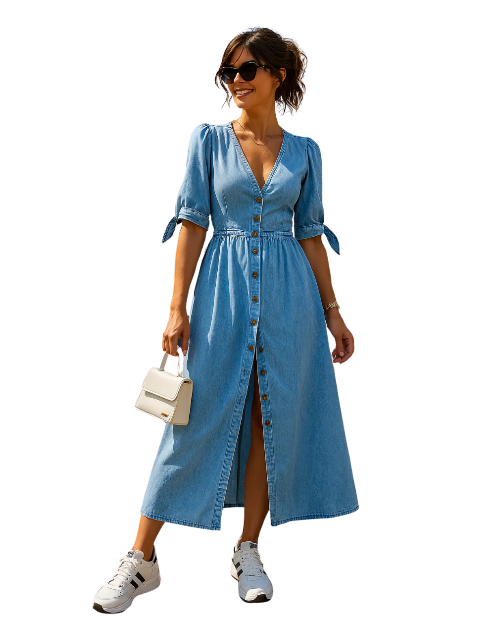 Elegante denim jurk