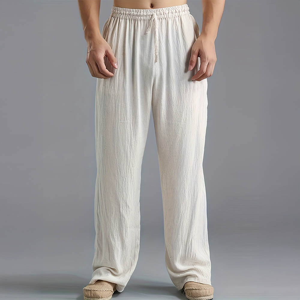 Ademende linnen broek