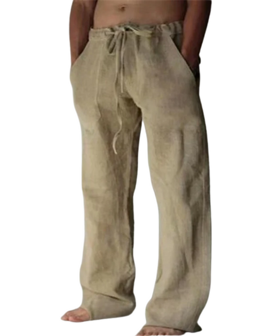 Ademende linnen broek