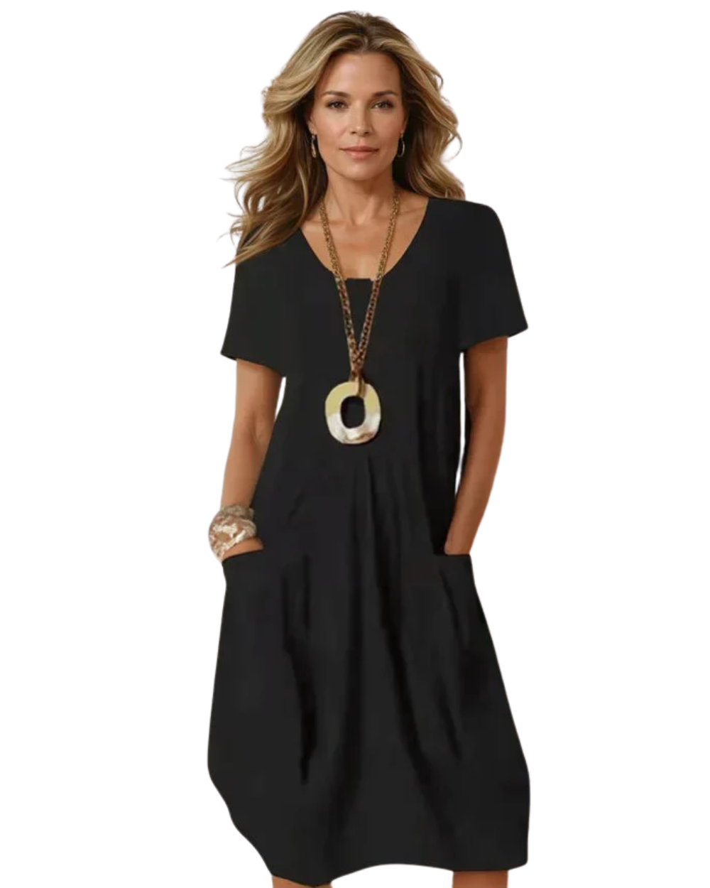 Elegante buikdekking jurk