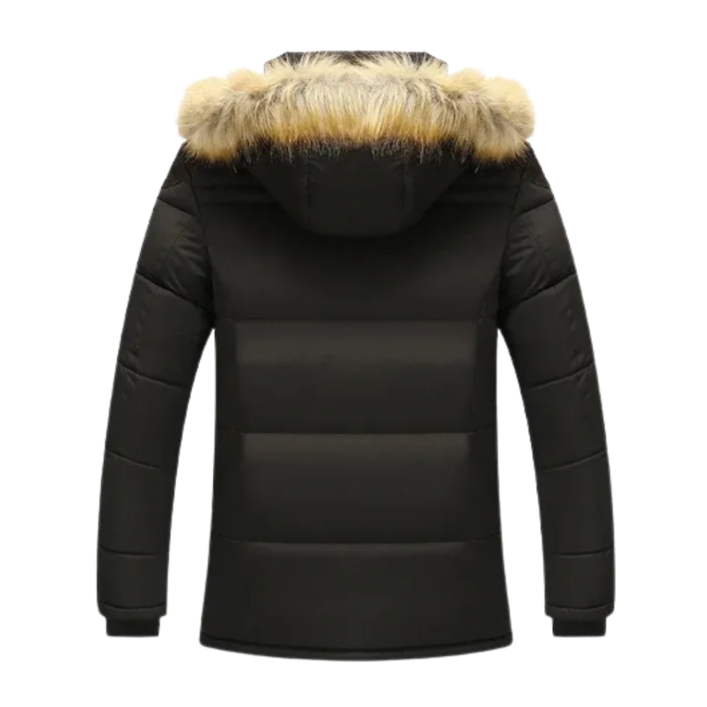 Elegante gewatteerde fleece winterjas