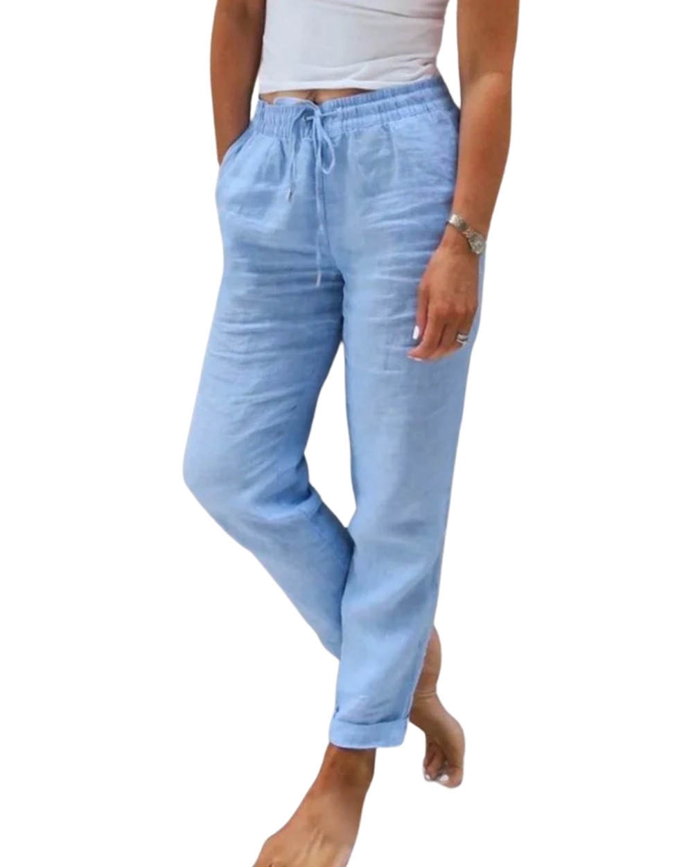 Comfortabele linnen broek