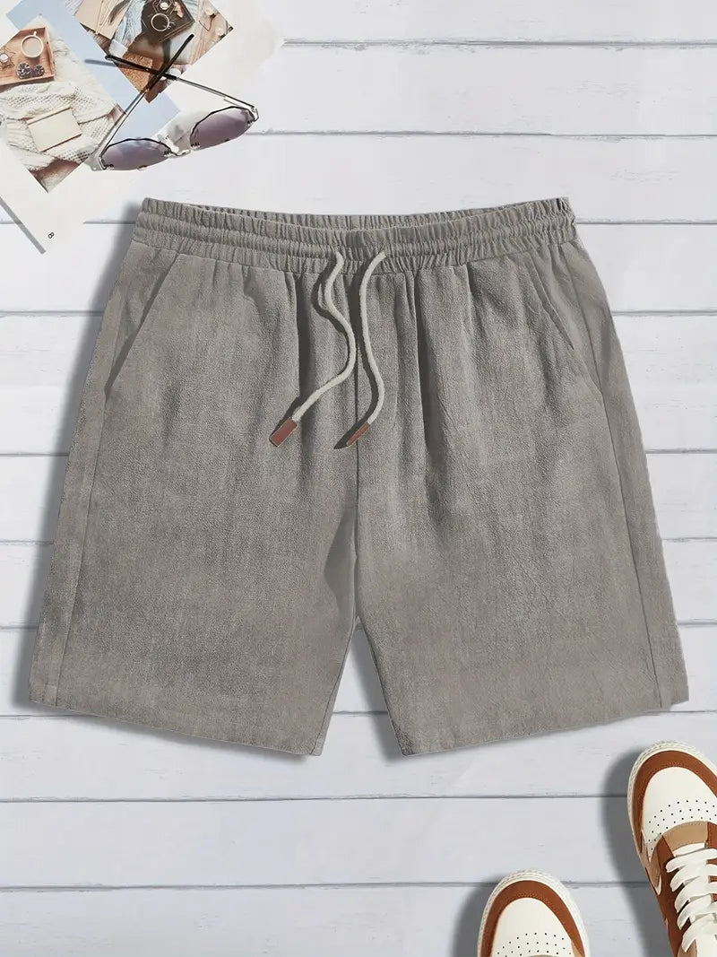 Casual Linnen Korte Broek