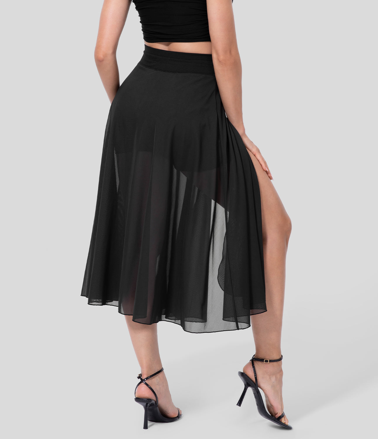 2-in-1 rok met hoge taille