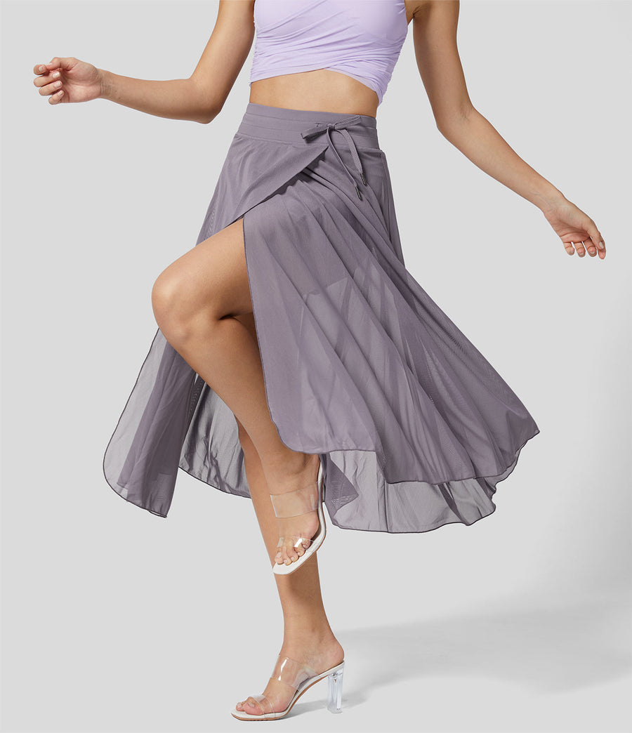 2-in-1 rok met hoge taille