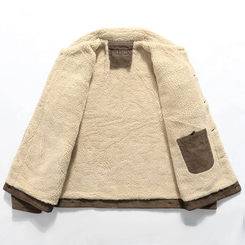 Casual fleece gevoerde jas