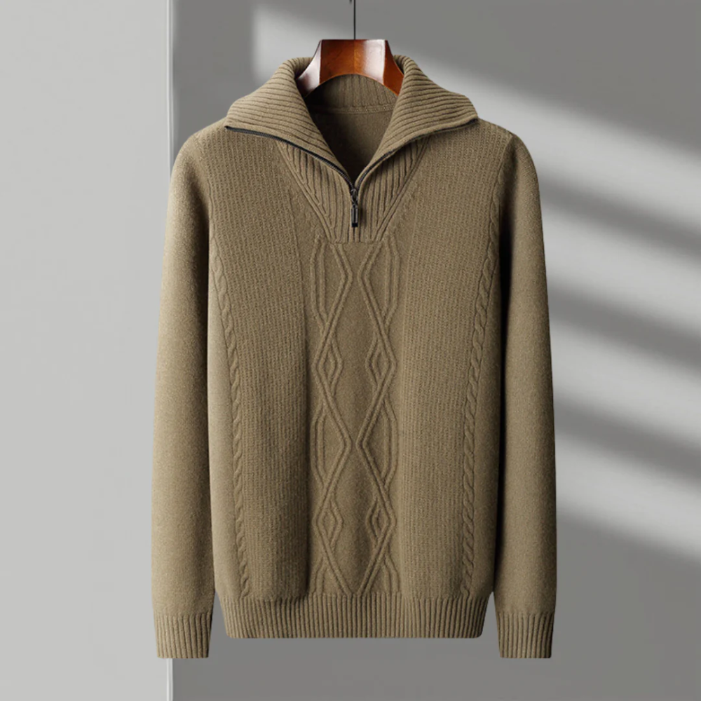 Taranto Merino Wol Zip Sweater