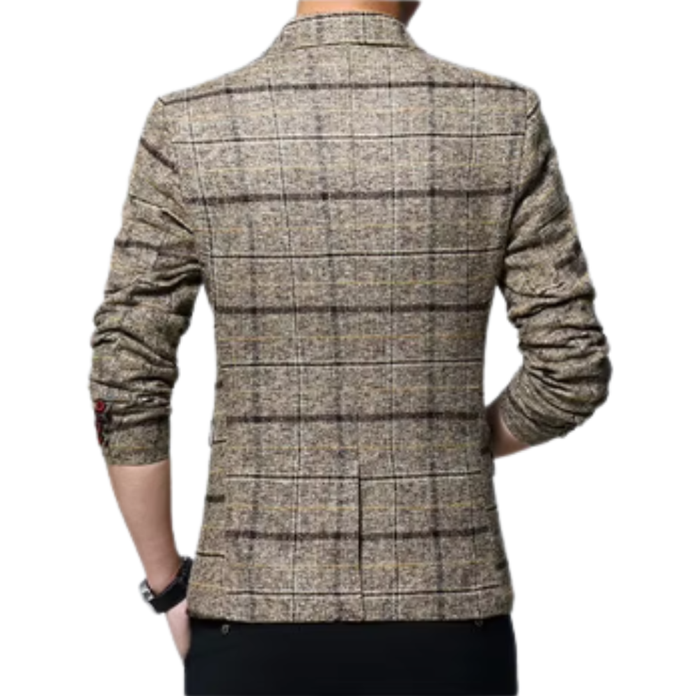 Elegante geruite blazer