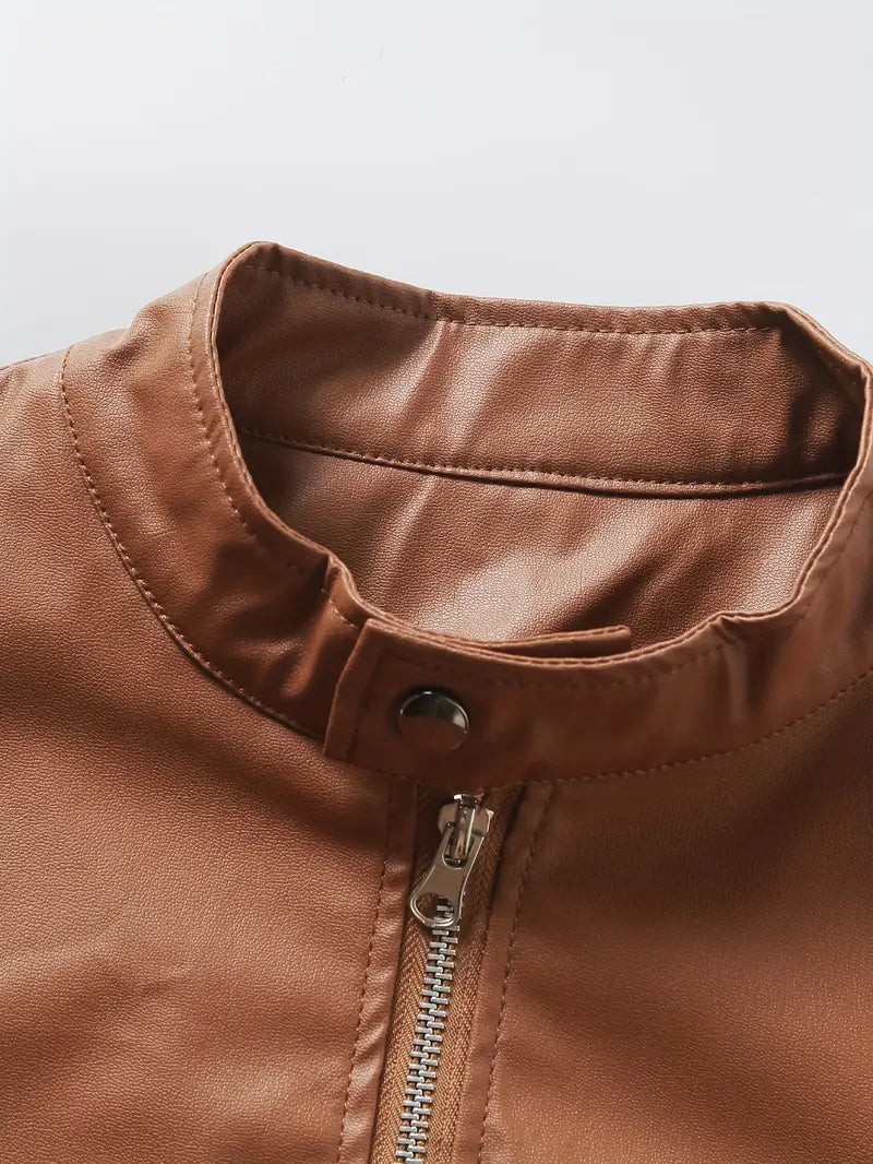 Casual leren jack