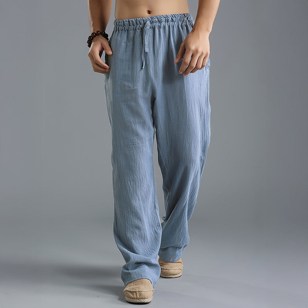 Ademende linnen broek