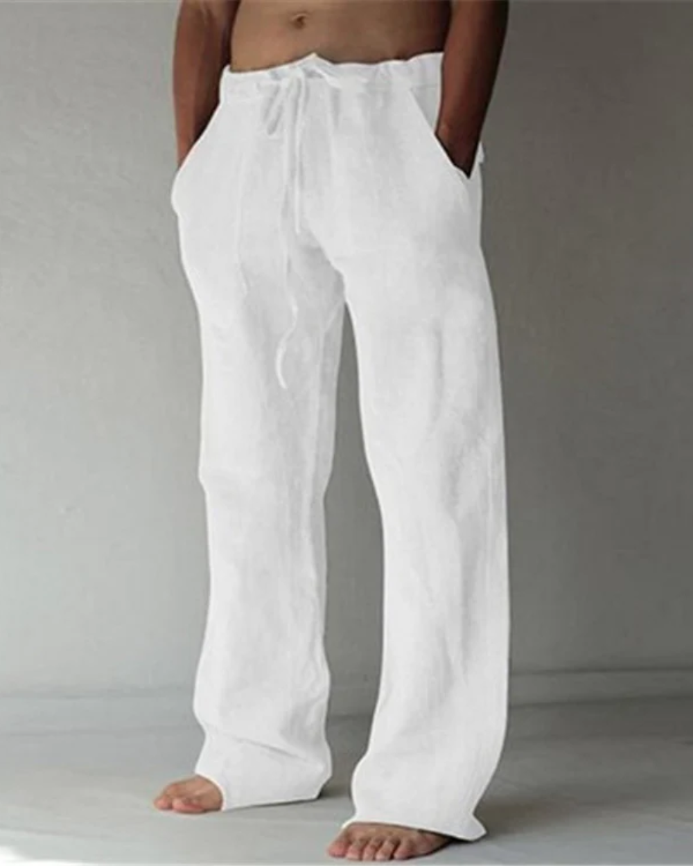 Ademende linnen broek