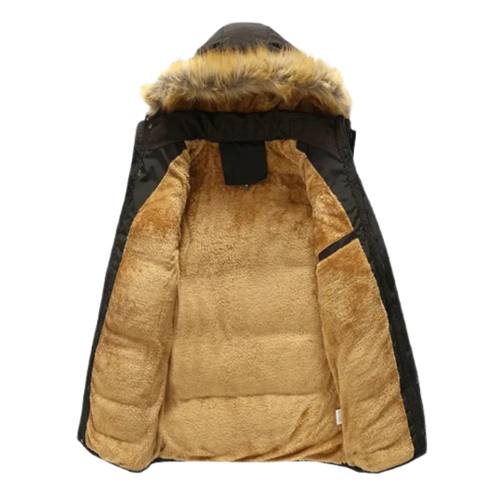 Elegante gewatteerde fleece winterjas