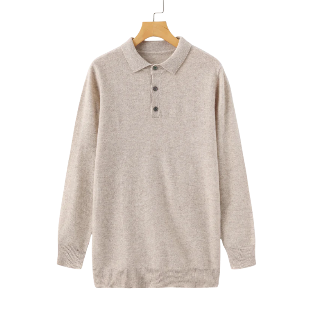 100% kasjmier poloshirt