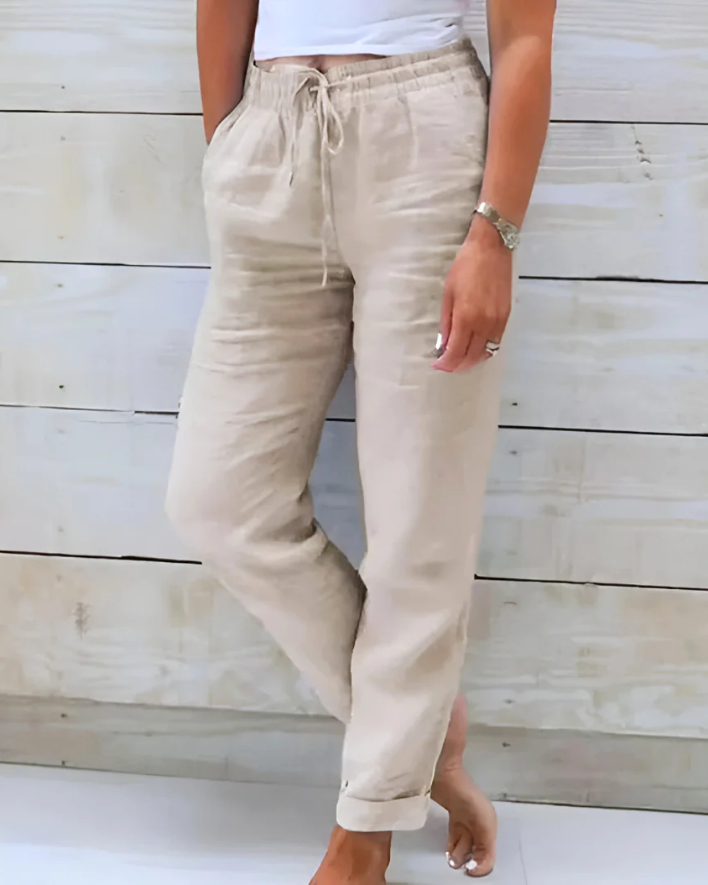 Comfortabele linnen broek