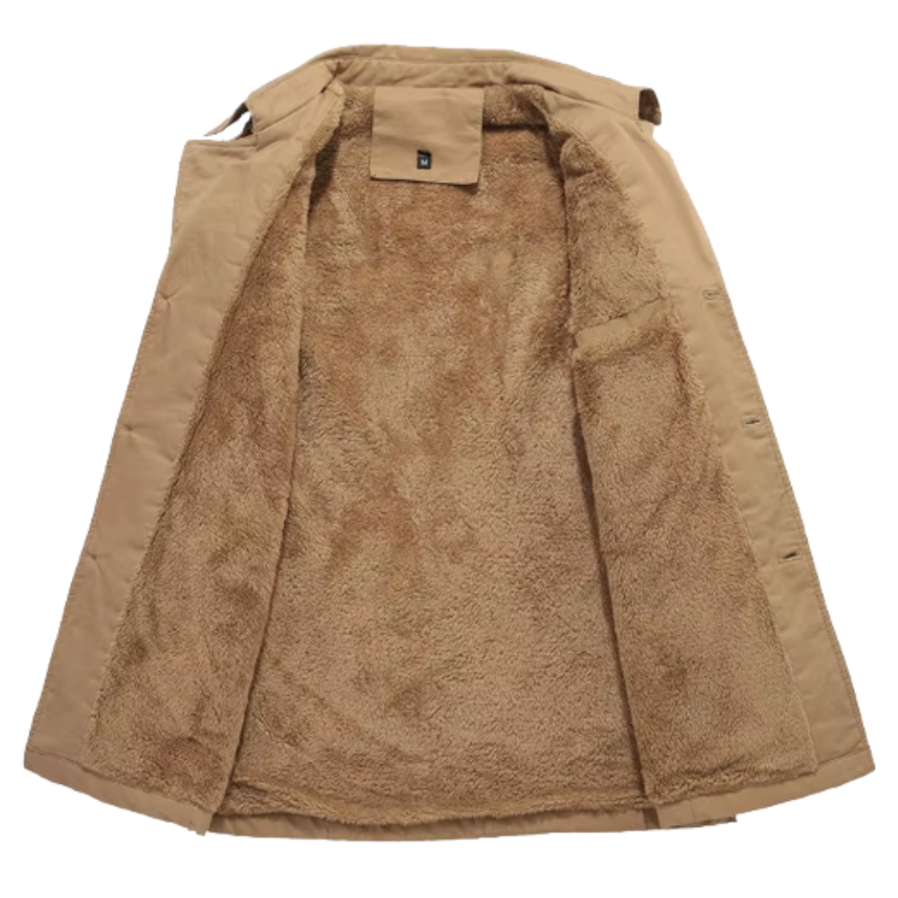 Elegante gewatteerde trenchcoat