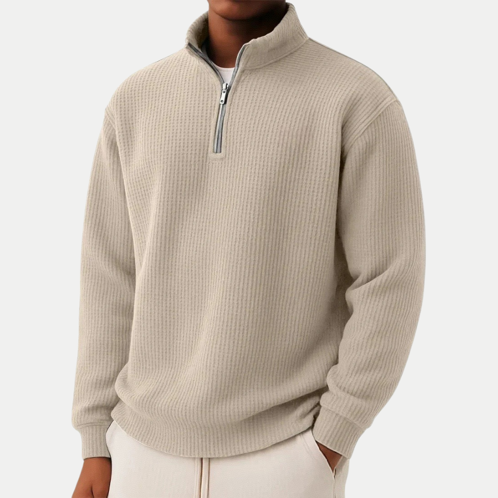 Elegante gebreide Zip Sweater