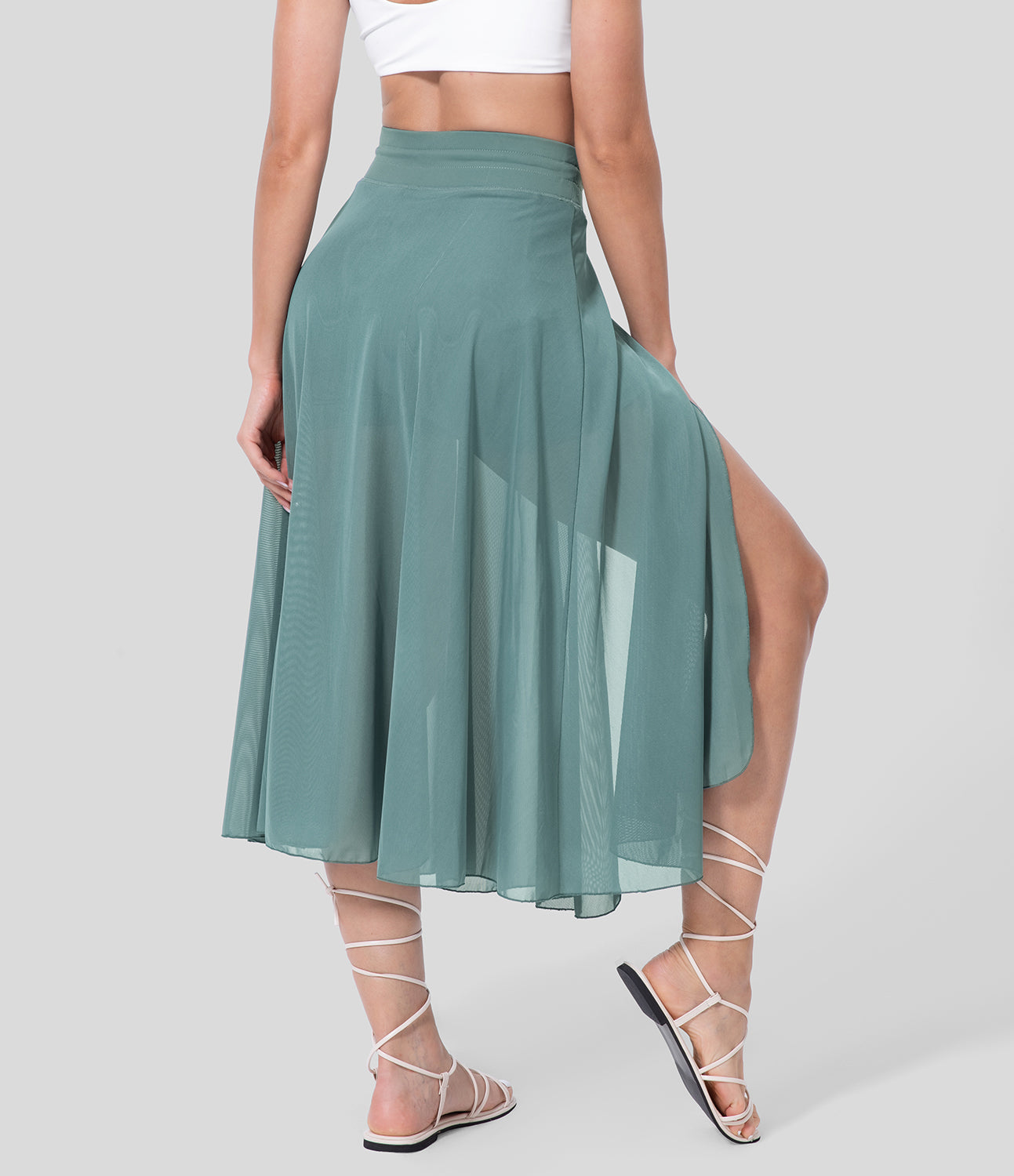 2-in-1 rok met hoge taille