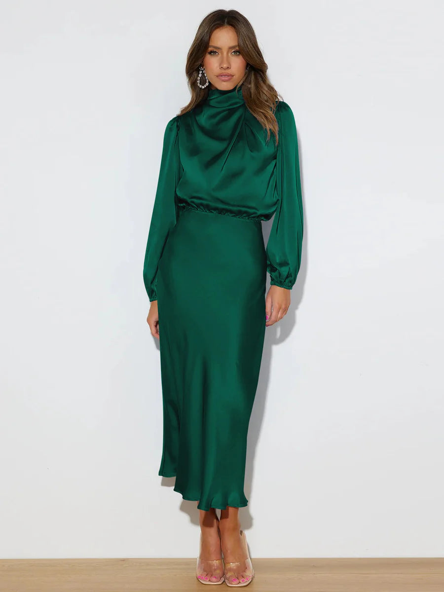 Elegante satijnen jurk