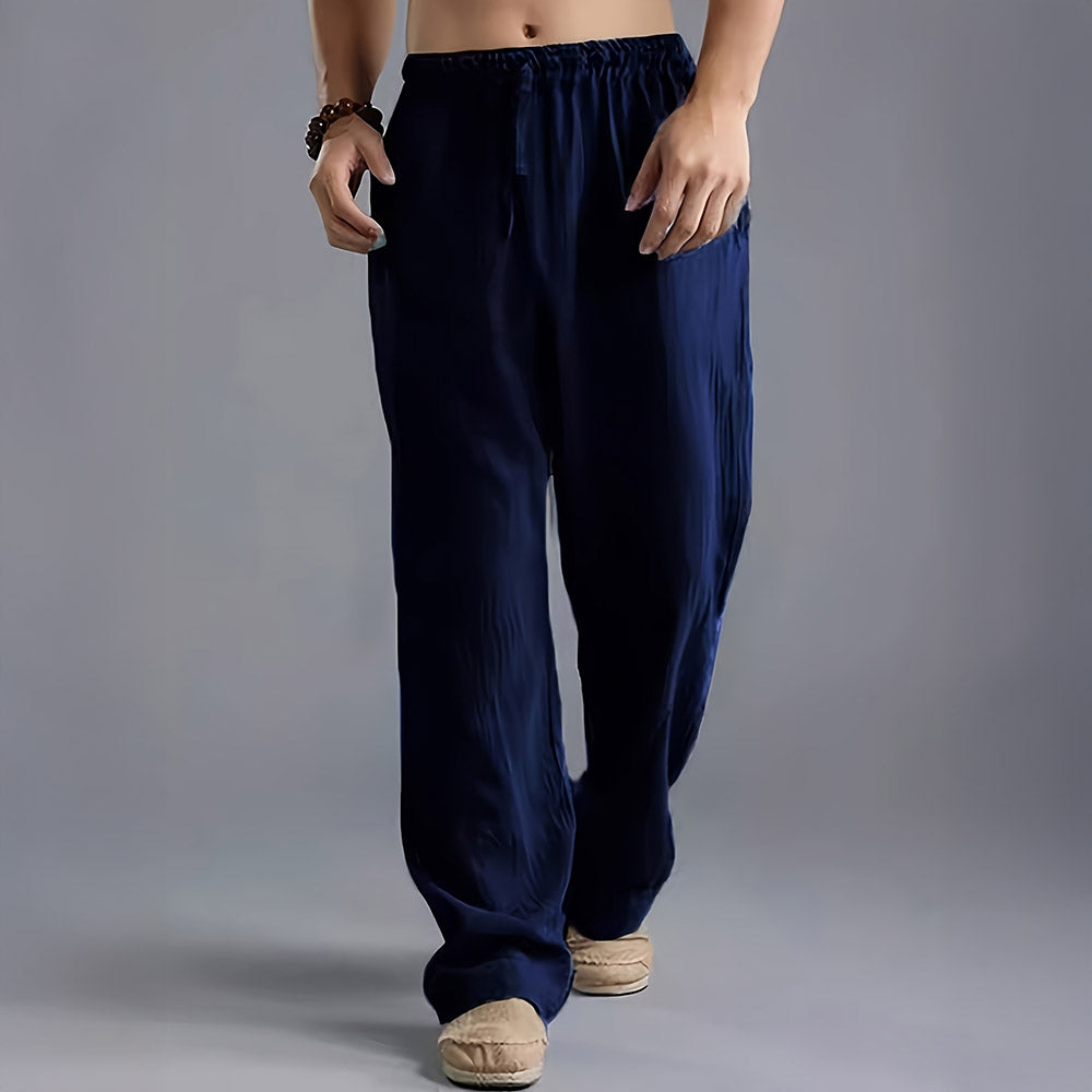 Ademende linnen broek