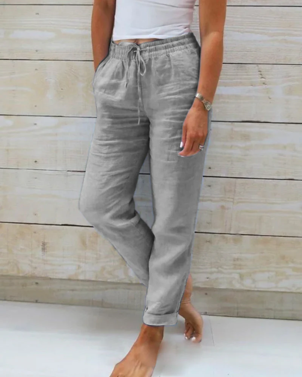 Comfortabele linnen broek