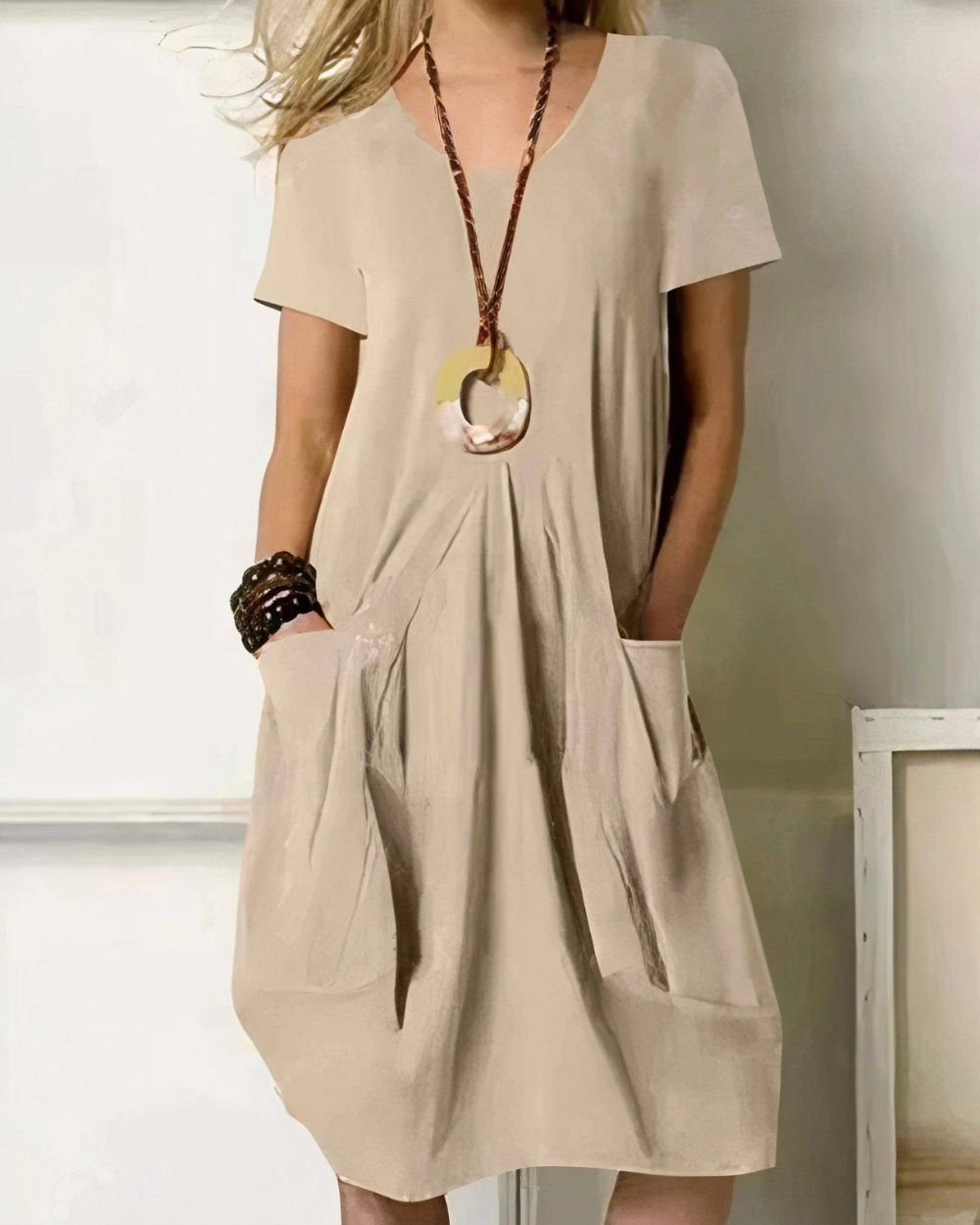 Elegante buikdekking jurk