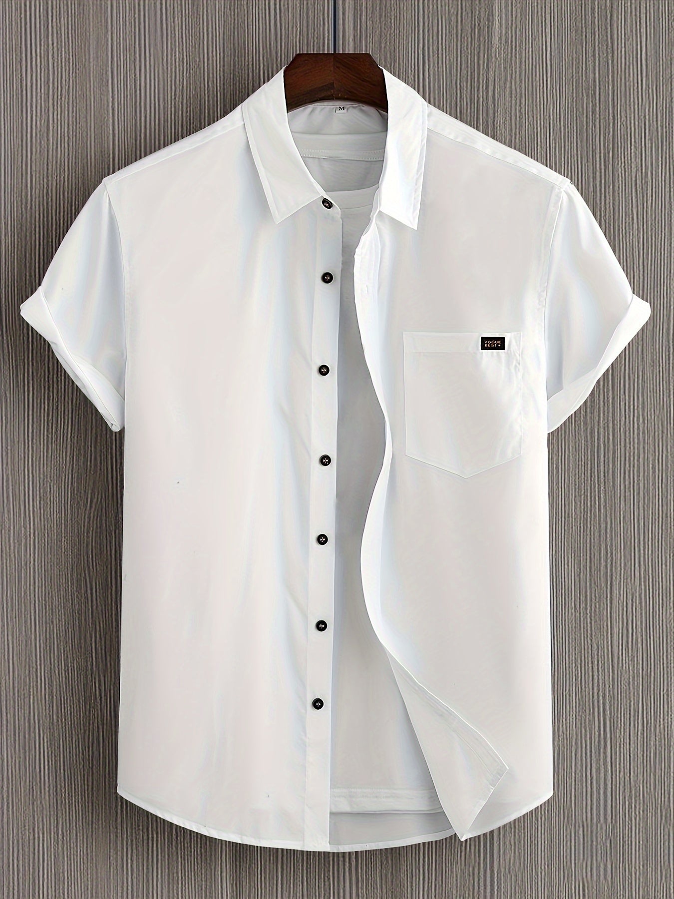 Casual Katoenen Shirt Met Korte Mouwen