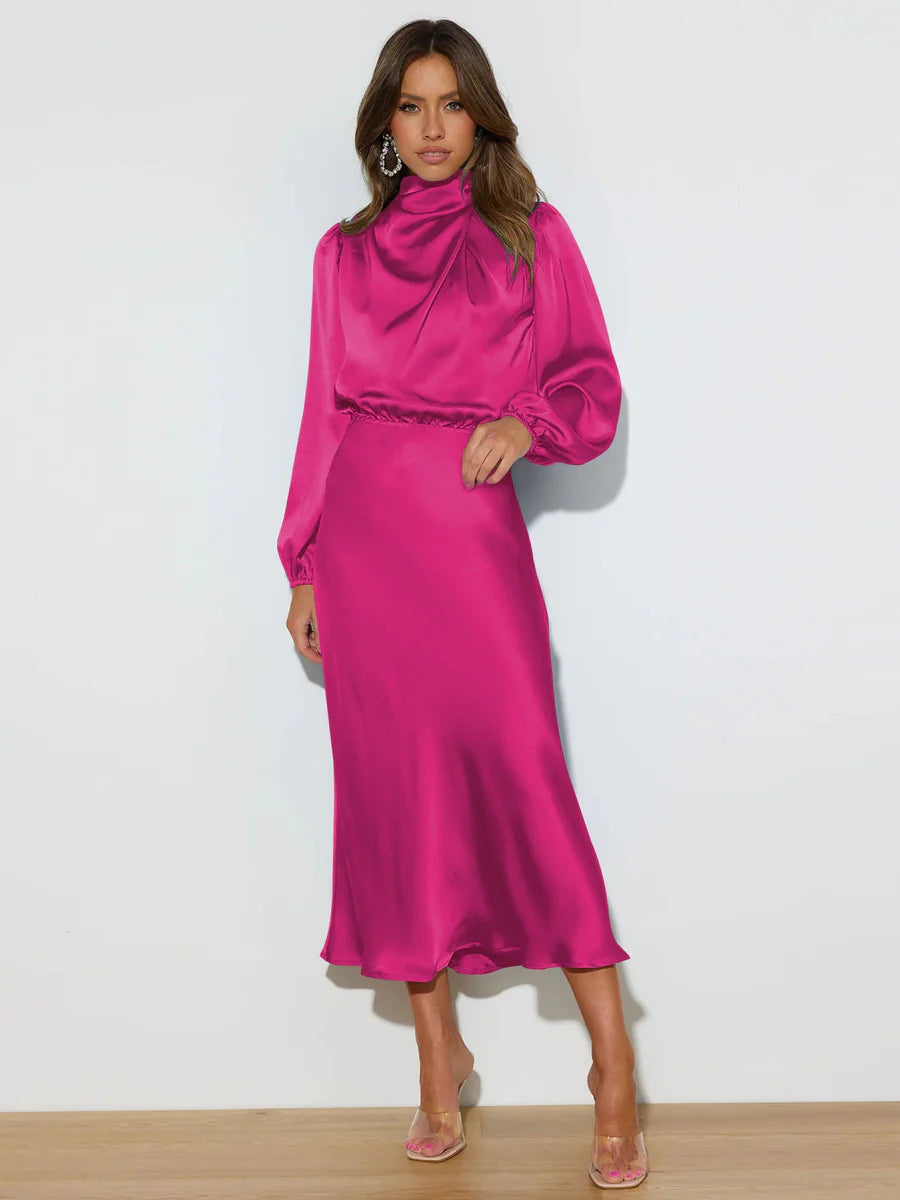 Elegante satijnen jurk