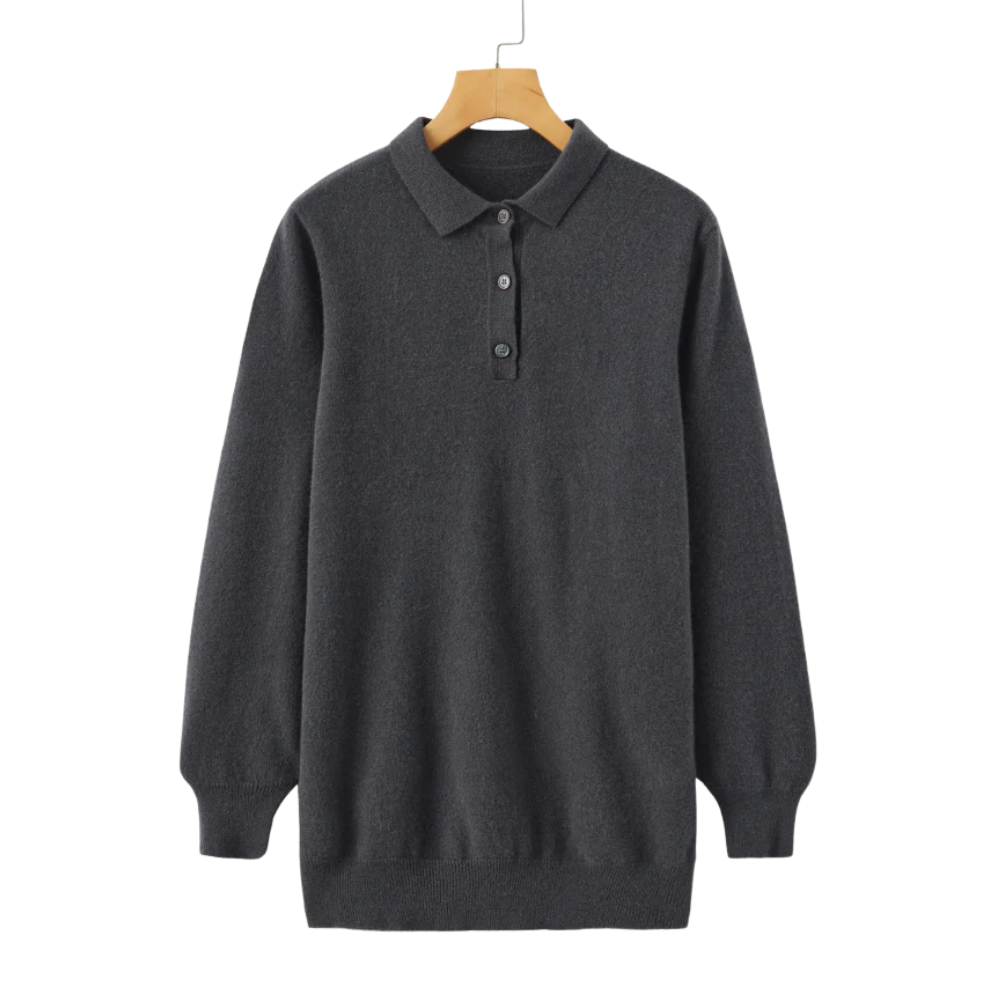 100% kasjmier poloshirt