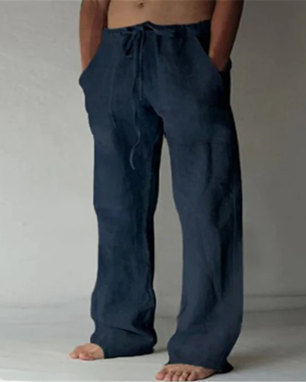 Ademende linnen broek