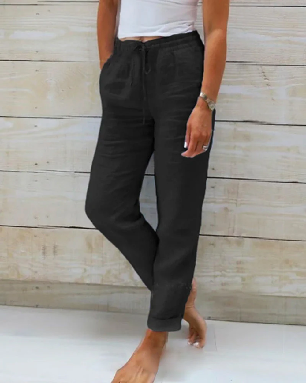 Comfortabele linnen broek