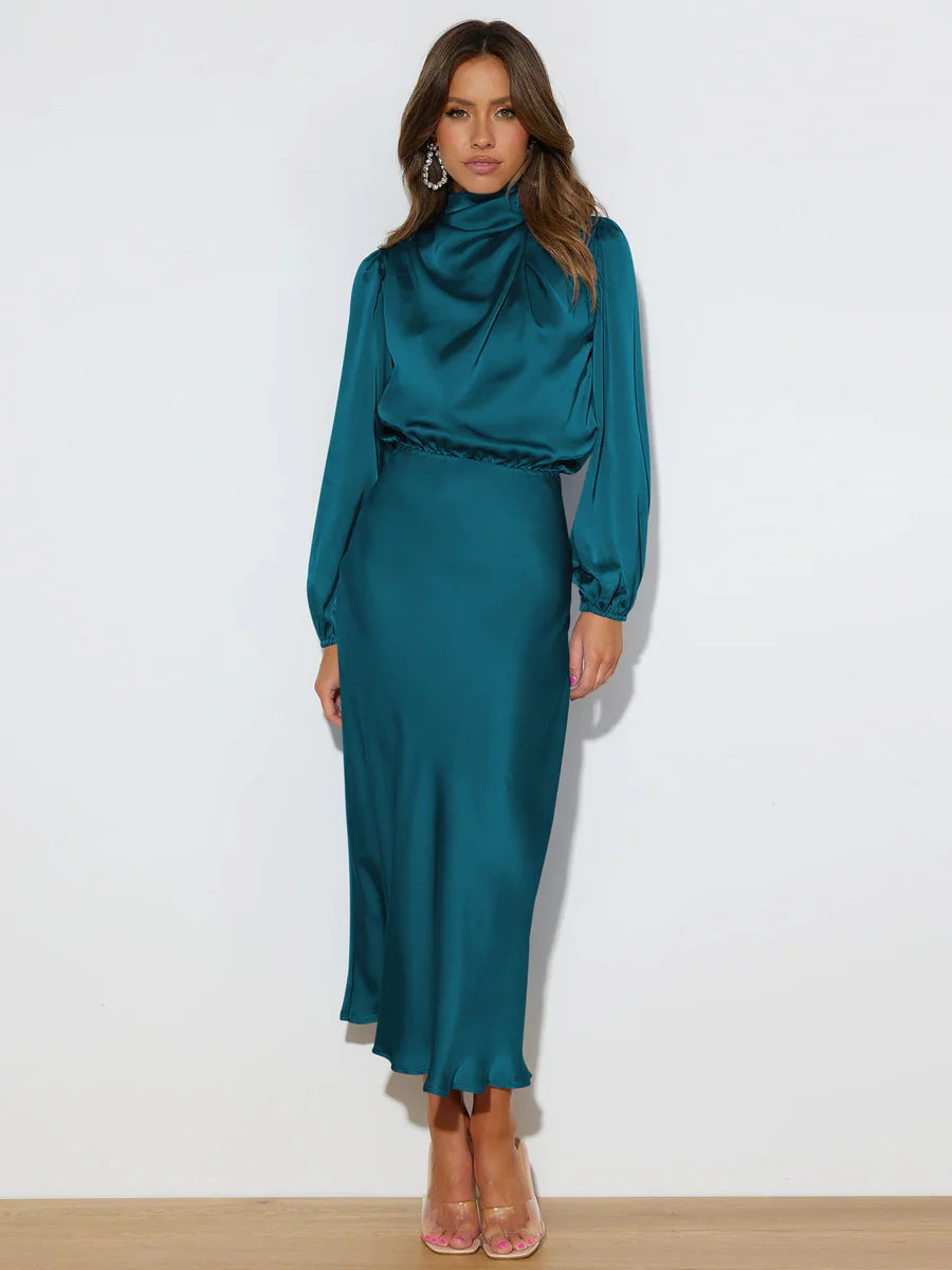 Elegante satijnen jurk