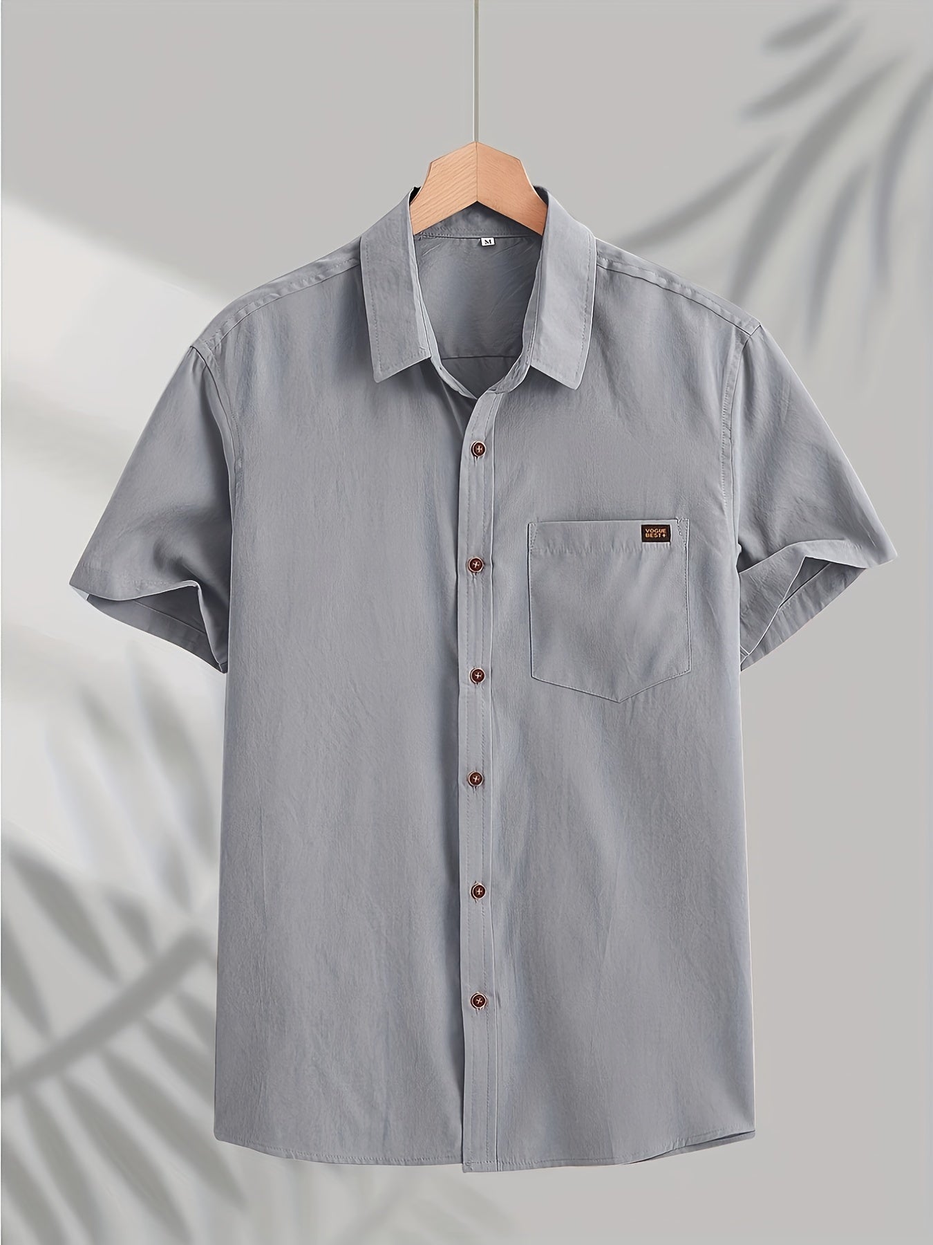 Casual Katoenen Shirt Met Korte Mouwen