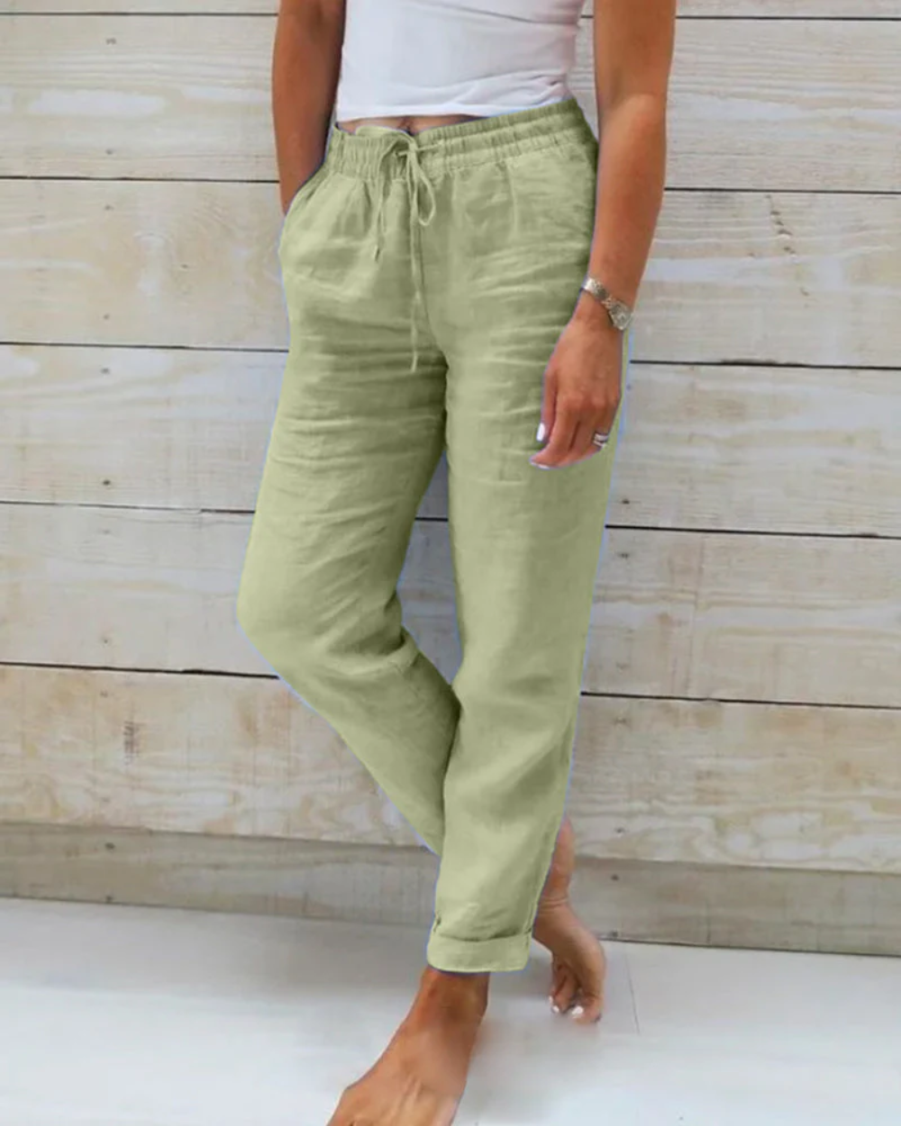 Comfortabele linnen broek
