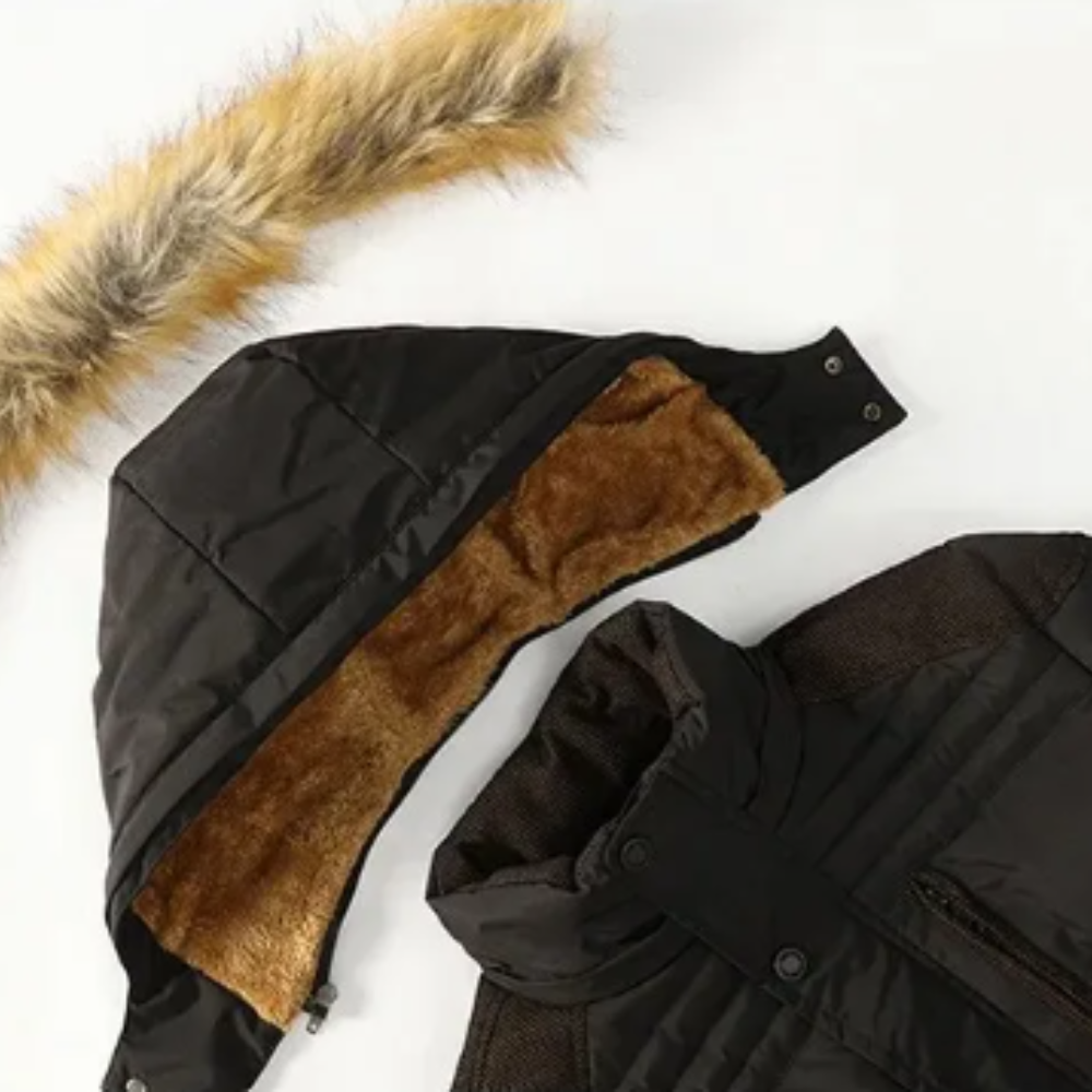 Elegante gewatteerde fleece winterjas