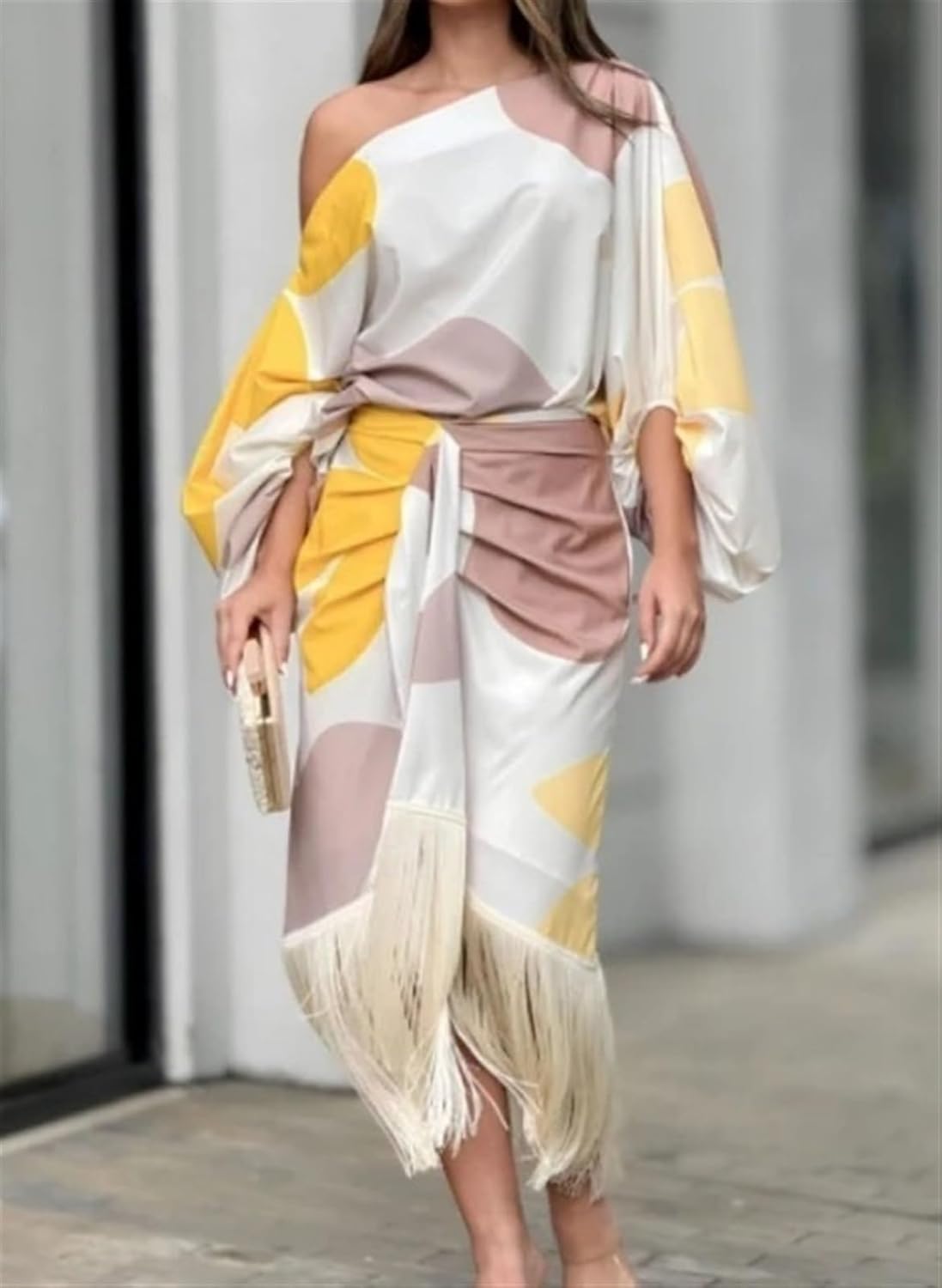 Elegante kleurrijke jurk