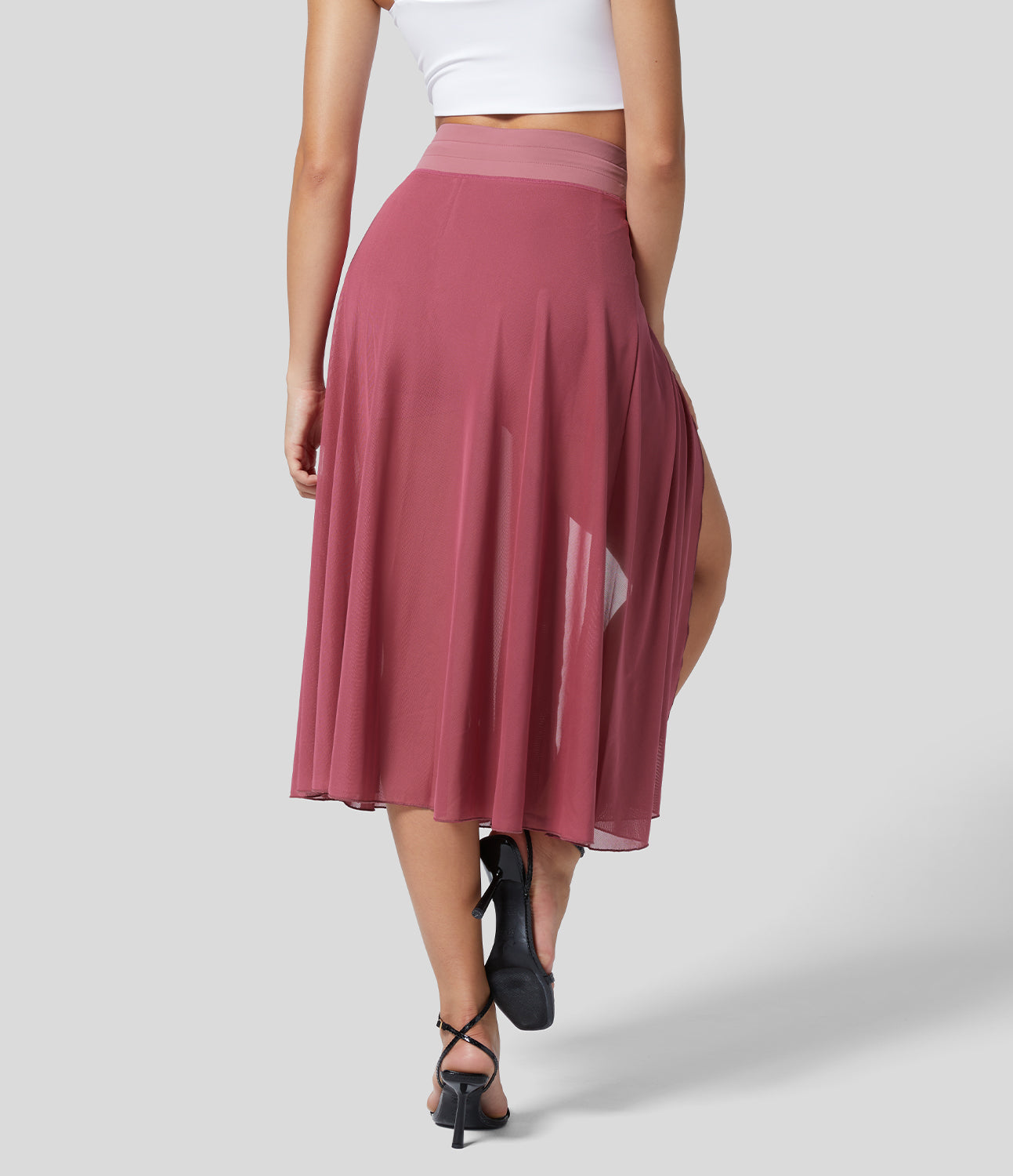 2-in-1 rok met hoge taille