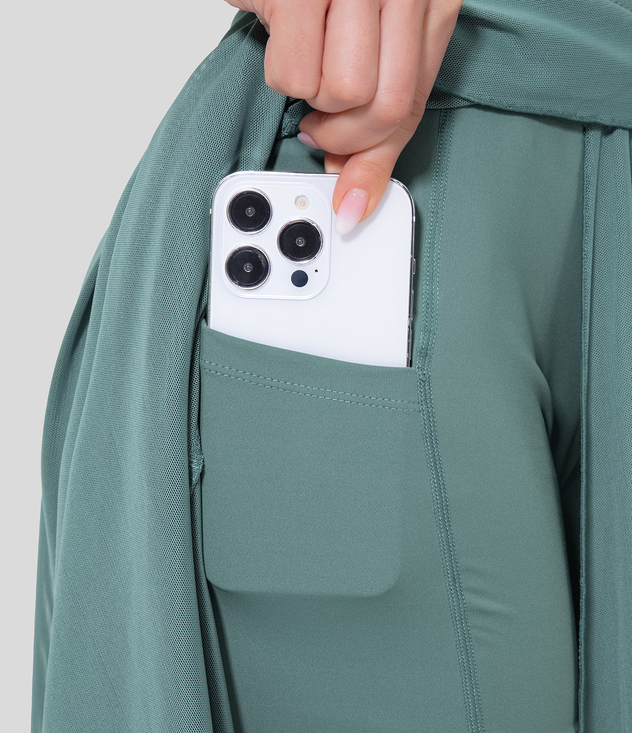 2-in-1 rok met hoge taille