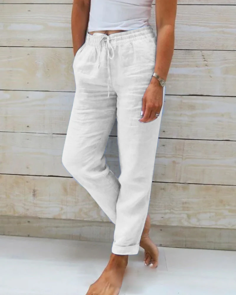 Comfortabele linnen broek