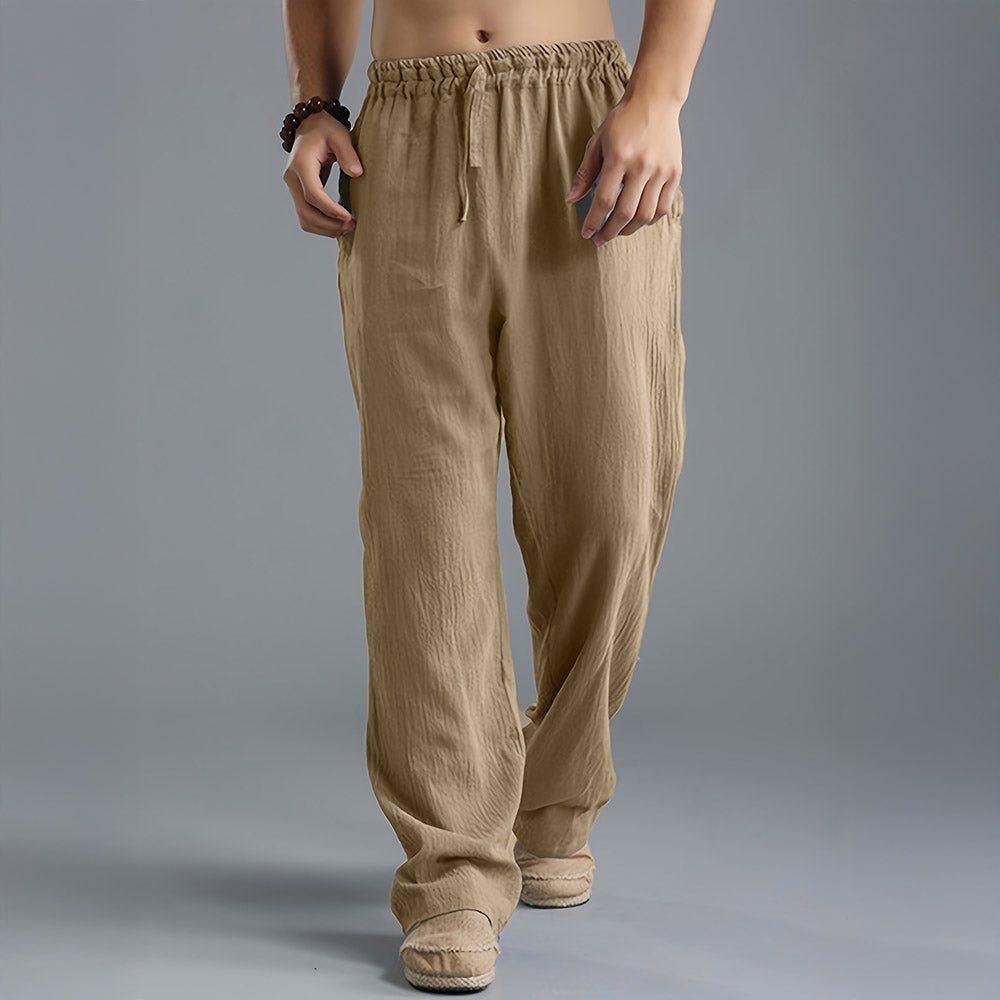 Ademende linnen broek