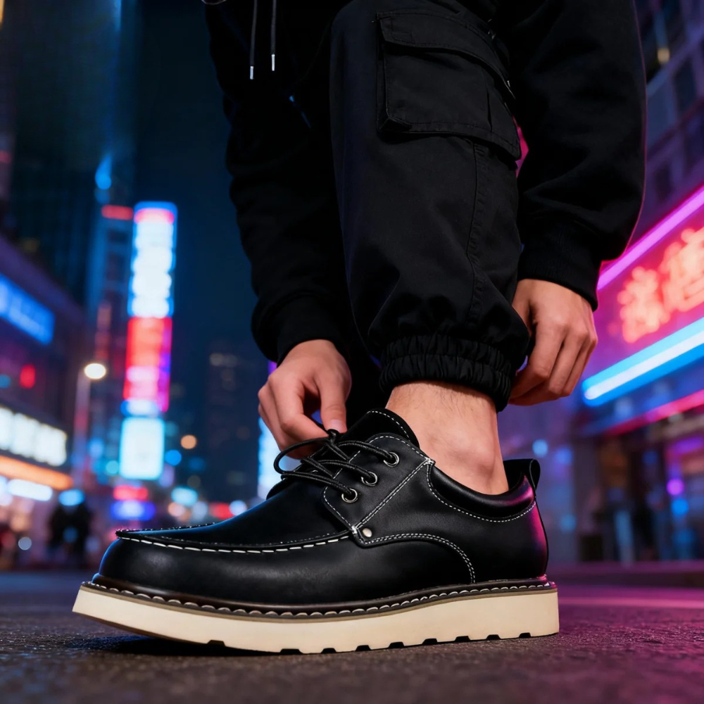 Retro casual leren schoenen